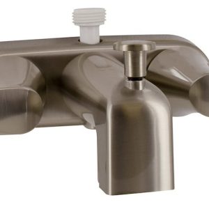 Valterra Faucet, Catalina, Used for Bathtub, Single Piece 4 Inch Wall Mount with Tub/ Shower Diverter, 2 Lever Handles – PF223403