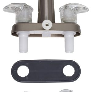 Valterra Faucet, Catalina, Used for Bathtub, Single Piece 4 Inch Wall Mount with Tub/ Shower Diverter, 2 Acrylic Lever Handle – PF223461