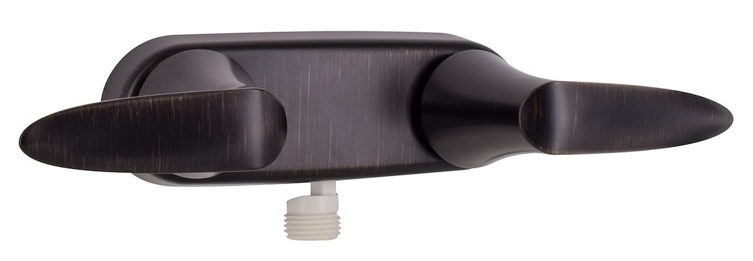 Valterra Shower Control Valve, Catalina, 2 Valve, Single Piece Wall Mount, 4 Inch, 2 Lever Handles, Rubbed Bronze, Plastic Underbody – PF223503