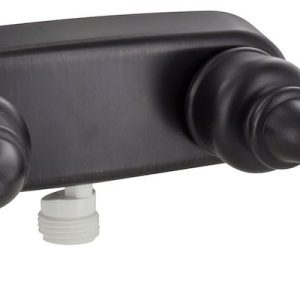 Valterra Shower Control Valve, 2 Valve, Single Piece Wall Mount, 1/4 Turn Washerless Valve, 4 Inch, 2 Teapot Handle, Rubbed Bronze Coated – PF223541