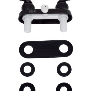 Valterra Shower Control Valve, 2 Valve, Single Piece Wall Mount, 1/4 Turn Washerless Valve, 4 Inch, 2 Teapot Handle, Rubbed Bronze Coated – PF223541