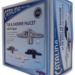 Valterra Faucet, Catalina, Used for Bathtub, Single Piece 4 Inch Wall Mount with Tub/ Shower Diverter, 2 Lever Handles – PF223704