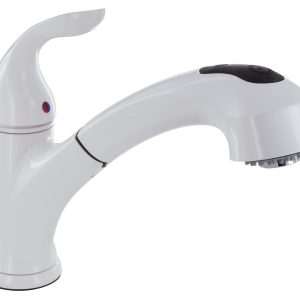 Valterra Faucet, Used for Kitchen, Single Piece 8 Inch Deck Mount, 10 Inch Pull Out Spout, Single Lever Handle – PF231241