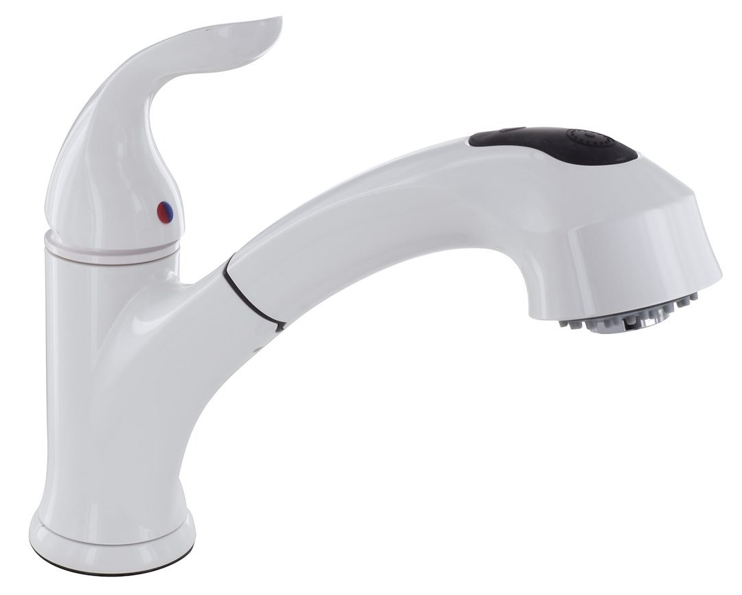 Valterra Faucet, Used for Kitchen, Single Piece 8 Inch Deck Mount, 10 Inch Pull Out Spout, Single Lever Handle – PF231241