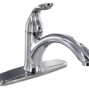 Valterra Faucet, Used for Kitchen, Single Piece 8 Inch Deck Mount, 9 Inch Hi-Arc Spout, Single Lever Handle – PF231321