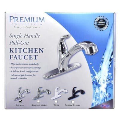Valterra Faucet, Used for Kitchen, Single Piece 8 Inch Deck Mount, 10 Inch Pull Out Spout, Single Lever Handle – PF231341