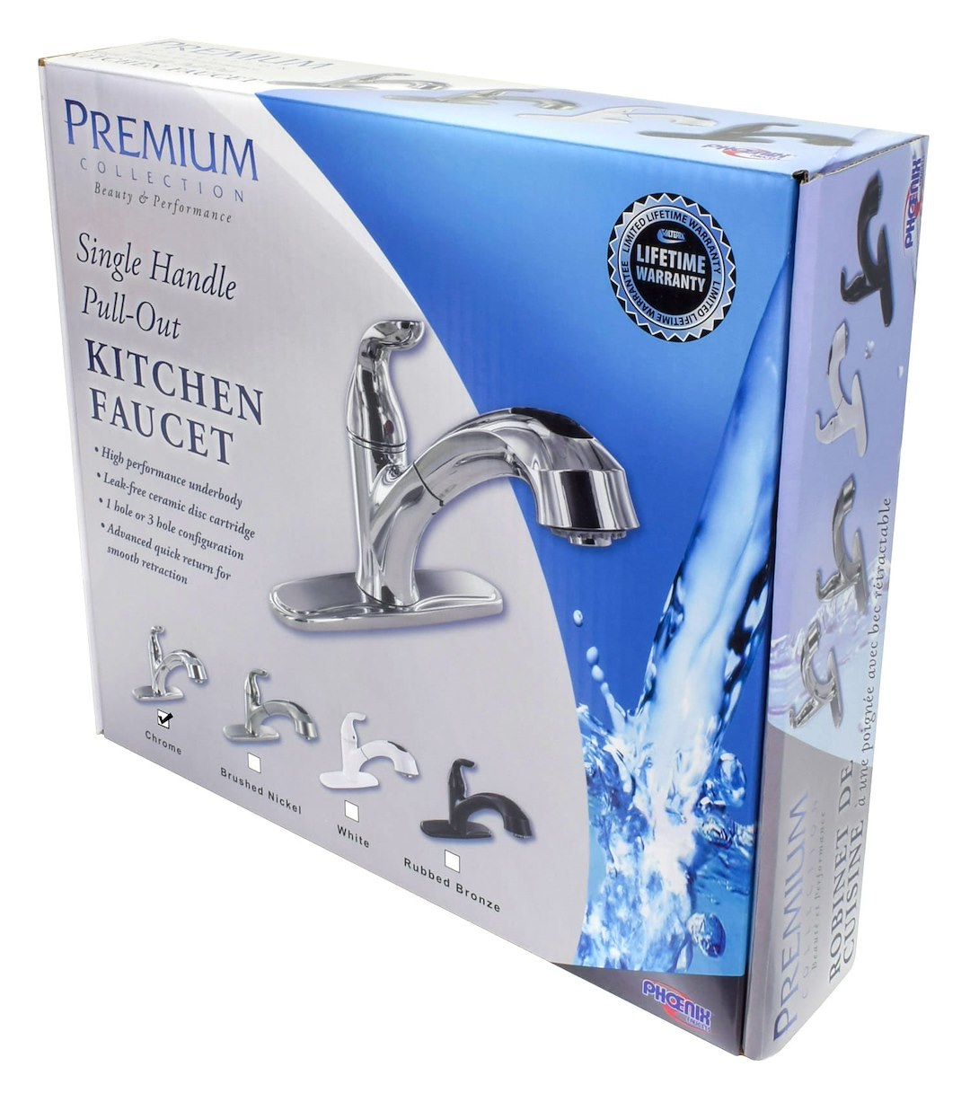 Valterra Faucet, Used for Kitchen, Single Piece 8 Inch Deck Mount, 10 Inch Pull Out Spout, Single Lever Handle – PF231341