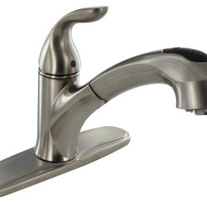 Valterra Faucet, Used for Kitchen, Single Piece 8 Inch Deck Mount, 10 Inch Pull Out Spout, Single Lever Handle – PF231441