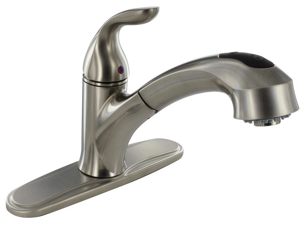 Valterra Faucet, Used for Kitchen, Single Piece 8 Inch Deck Mount, 10 Inch Pull Out Spout, Single Lever Handle – PF231441