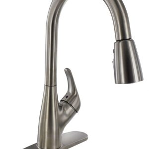Valterra Faucet, Used for Kitchen, Single Piece 8 Inch Deck Mount, 15 Inch Pull Down Spout, Single Lever Handle – PF231461