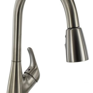 Valterra Faucet, Used for Kitchen, Single Piece 8 Inch Deck Mount, 15 Inch Pull Down Spout, Single Lever Handle – PF231461