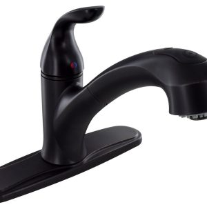 Valterra Faucet, Used for Kitchen, Single Piece 8 Inch Deck Mount, 10 Inch Pull Out Spout, Single Lever Handle – PF231541
