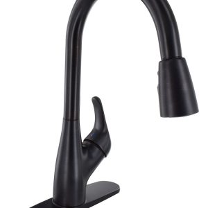 Valterra Faucet, Used for Kitchen, Single Piece 8 Inch Deck Mount, 15 Inch Pull Down Spout, Single Lever Handle – PF231561
