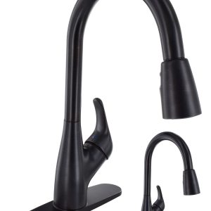 Valterra Faucet, Used for Kitchen, Single Piece 8 Inch Deck Mount, 15 Inch Pull Down Spout, Single Lever Handle – PF231561