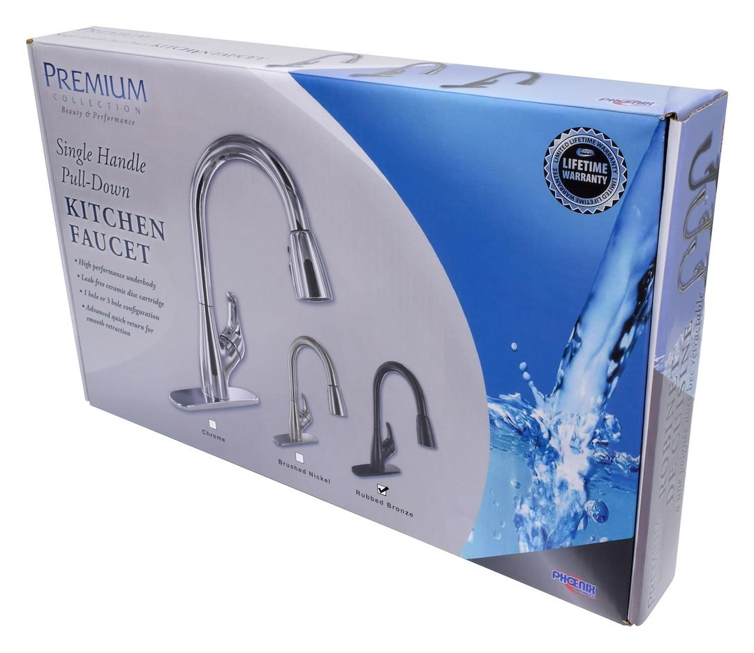 Valterra Faucet, Used for Kitchen, Single Piece 8 Inch Deck Mount, 15 Inch Pull Down Spout, Single Lever Handle – PF231561