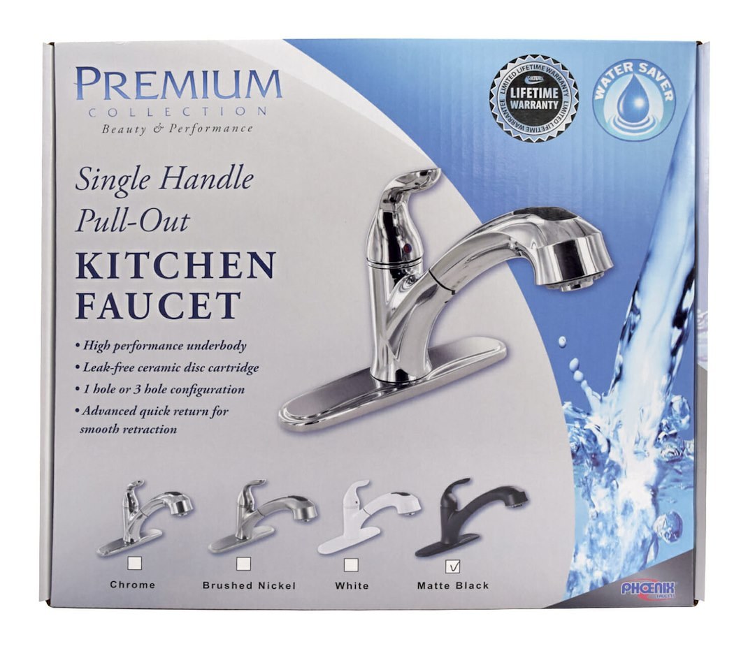 Valterra Faucet, Used for Kitchen, Single Piece 8 Inch Deck Mount, 10 Inch Pull Out Spout, Single Lever Handle – PF231741