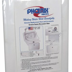 Valterra Exterior Shower Door, Replacement for Phoenix Exterior Shower Part Number 377, White, Plastic, With Lock, With Blister Package – PF267001