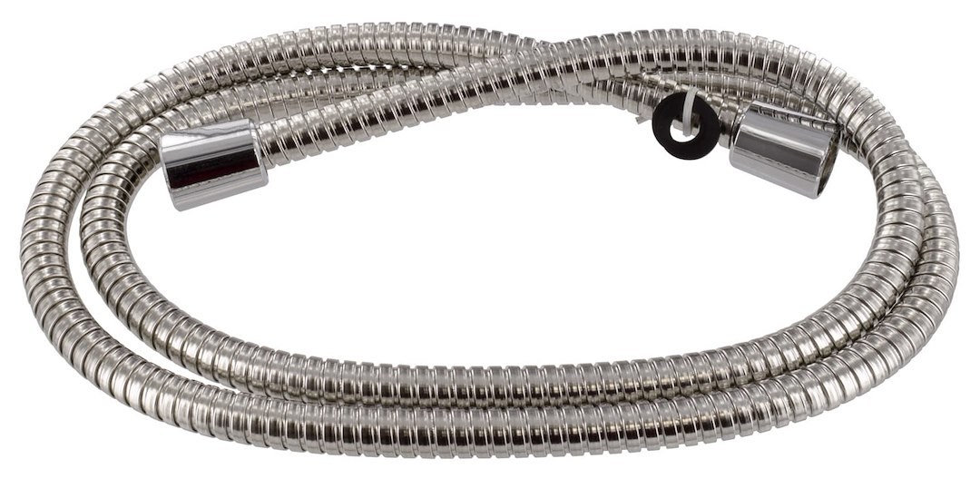 Valterra Shower Head Hose, 60 Inch Length, Double Hooked, Chrome Plated/ Stainless Steel, With Blister Package – PF276032