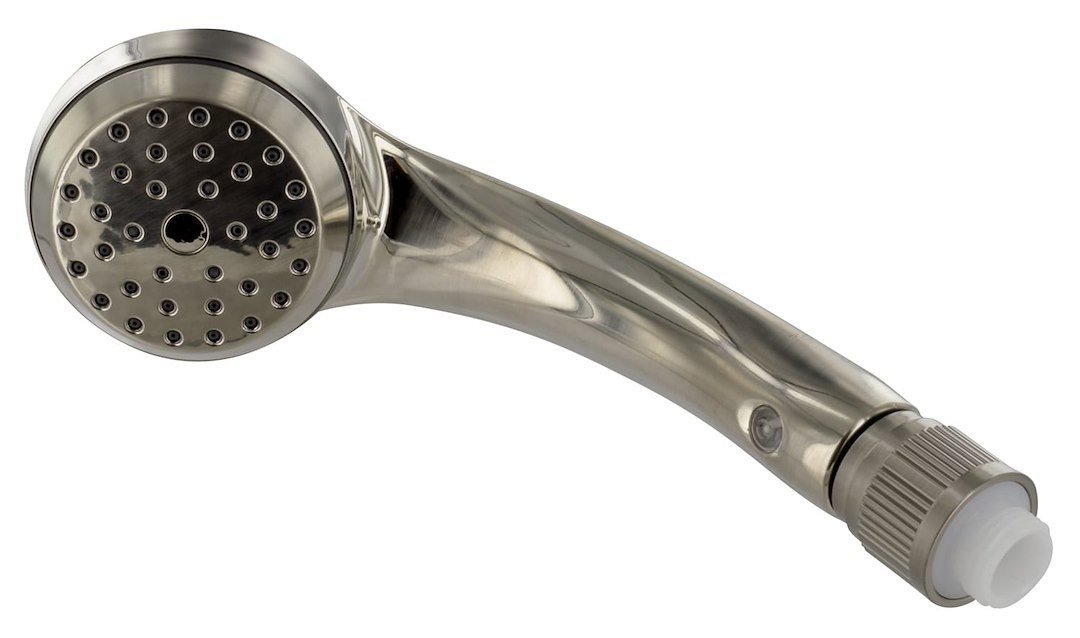 Valterra Shower Head, Air Fusion, Hand-Held, Brushed Nickel Plated, Plastic, With Blister Package – PF276039