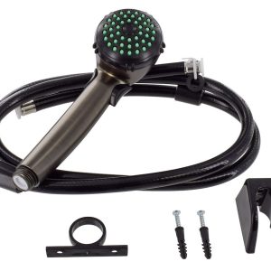 Valterra Shower Head, Hand-Held with 60 Inch Vinyl Hose, With Single Function Spray Setting, With Trickle Shut-Off, Rubbed Bronze Plated – PF276065