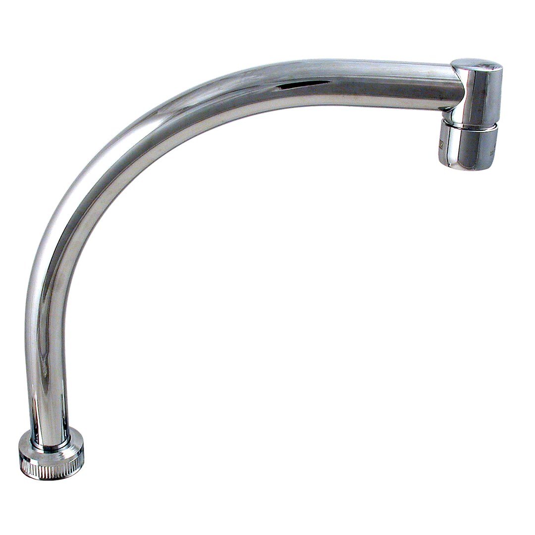 Valterra Faucet Spout, Used for Phoenix 2 Handle Kitchen Faucet, Hi-Arc Spout, Chrome Plated, With Aerator, With Blister Package – PF281011