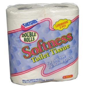 Valterra Toilet Tissue, Softness, 2 Ply, 4 Double Roll Pack – Q23638
