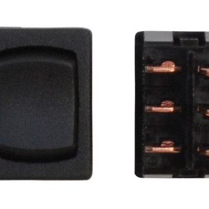 Valterra Multi Purpose Switch, Diamond Group, Rocker Switch Dual Pole Dual Throw, 6 Prong, 16 Amp/ 125 Volt AC, Black, 1 Per Card – DG267VP