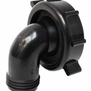 Valterra Waste Water Drain Adapter, 90 Degree Swivel Drain Connectors, Fits 1-1/2 Inch Drain with 3/4 Inch Hose Connection – T01-0021