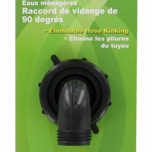 Valterra Waste Water Drain Adapter, 90 Degree Swivel Drain Connectors, Fits 1-1/2 Inch Drain with 3/4 Inch Hose Connection – T01-0091VP