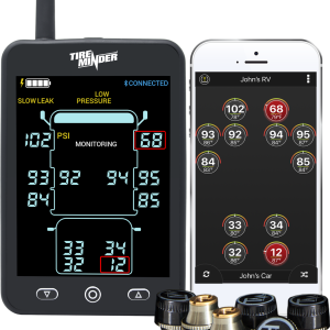 Valterra Tire Pressure Monitoring System – TPMS, Tireminder ® A1AS, Universal Fit, With Bluetooth Technology, 6 Standard Transmitters – TM22130