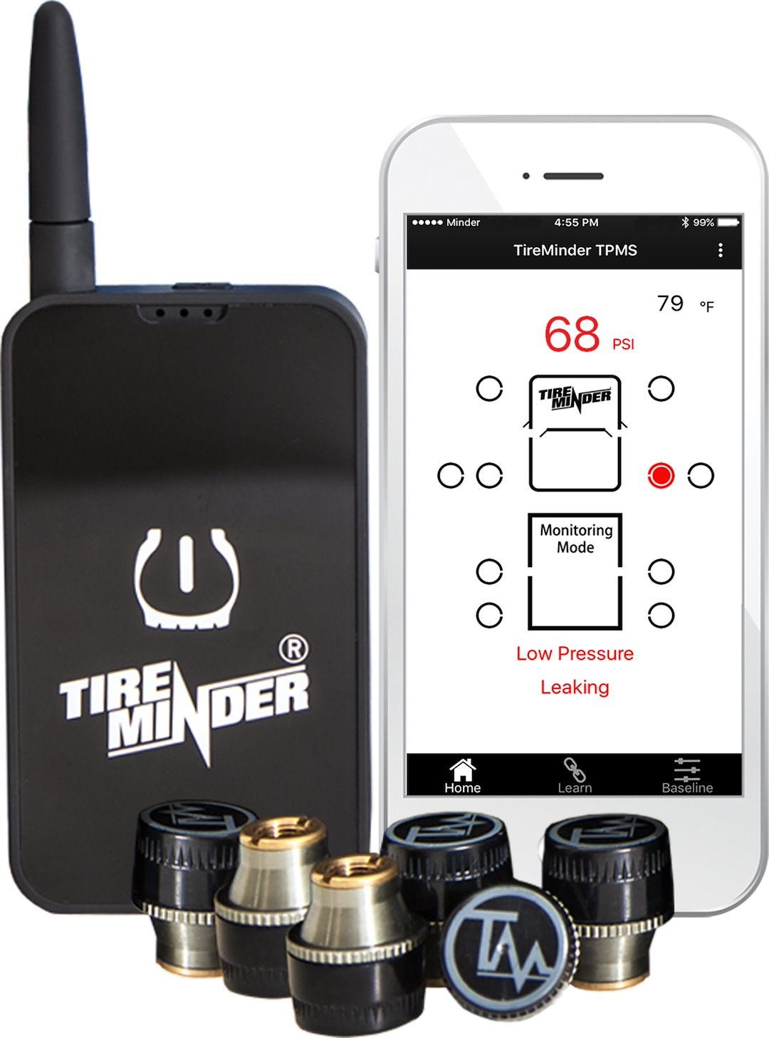 Valterra Tire Pressure Monitoring System – TPMS, Tireminder ®, Compatible with Iphone/ Ipad and Android Smart Devices – TM22132