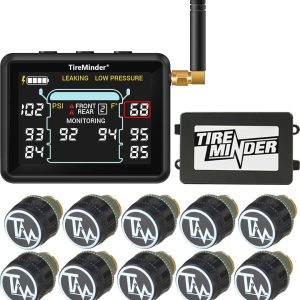 Valterra Tire Pressure Monitoring System – TPMS, Tireminder ® I10, Universal Fit, 10 Standard Transmitters – TM22143