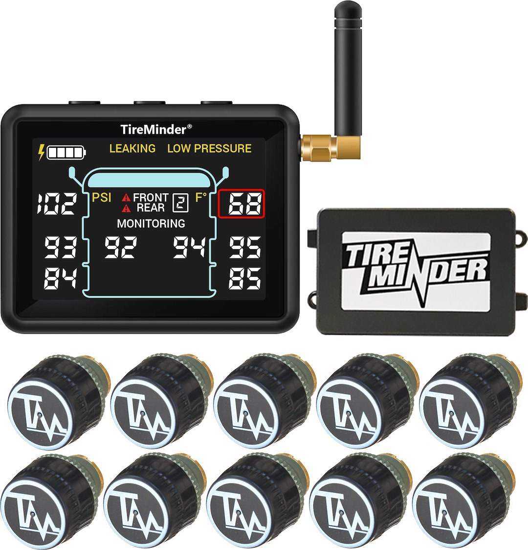 Valterra Tire Pressure Monitoring System – TPMS, Tireminder ® I10, Universal Fit, 10 Standard Transmitters – TM22143