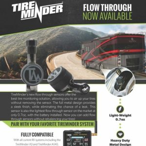 Valterra Tire Pressure Monitoring System – TPMS, Tireminder ®, Universal Fit, With Bluetooth Technology, 6 Standard Transmitters – TM22160