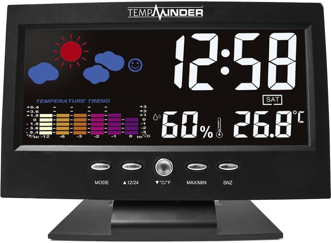 Valterra Weather Station, Tempminder ®, Used for Kitchen/ Bedroom and Office, Digital – TM22242VP