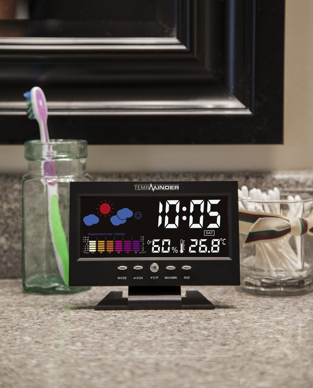 Valterra Weather Station, Tempminder ®, Used for Kitchen/ Bedroom and Office, Digital – TM22242VP