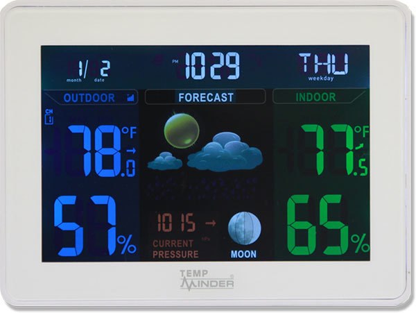 Valterra Weather Station, Tempminder ®, Used for General Observation, Digital Readout, Supports 3 Channel – TM22253VP