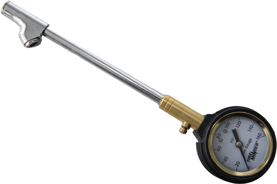 Valterra Tire Pressure Gauge, Tireminder ®, 10 Inch Stick Style with Dual Head, 5-160 Pounds Per Square Inch (PSI), Analog Display – TM22288VP