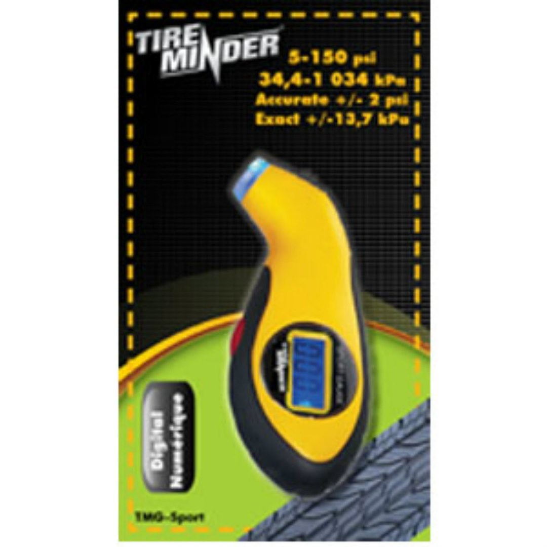 Valterra Tire Pressure Gauge, Tireminder ®, 5-150 Pounds Per Square Inch (PSI), Digital Display, LED Flashlight, Rubber Coated – TM22289VP