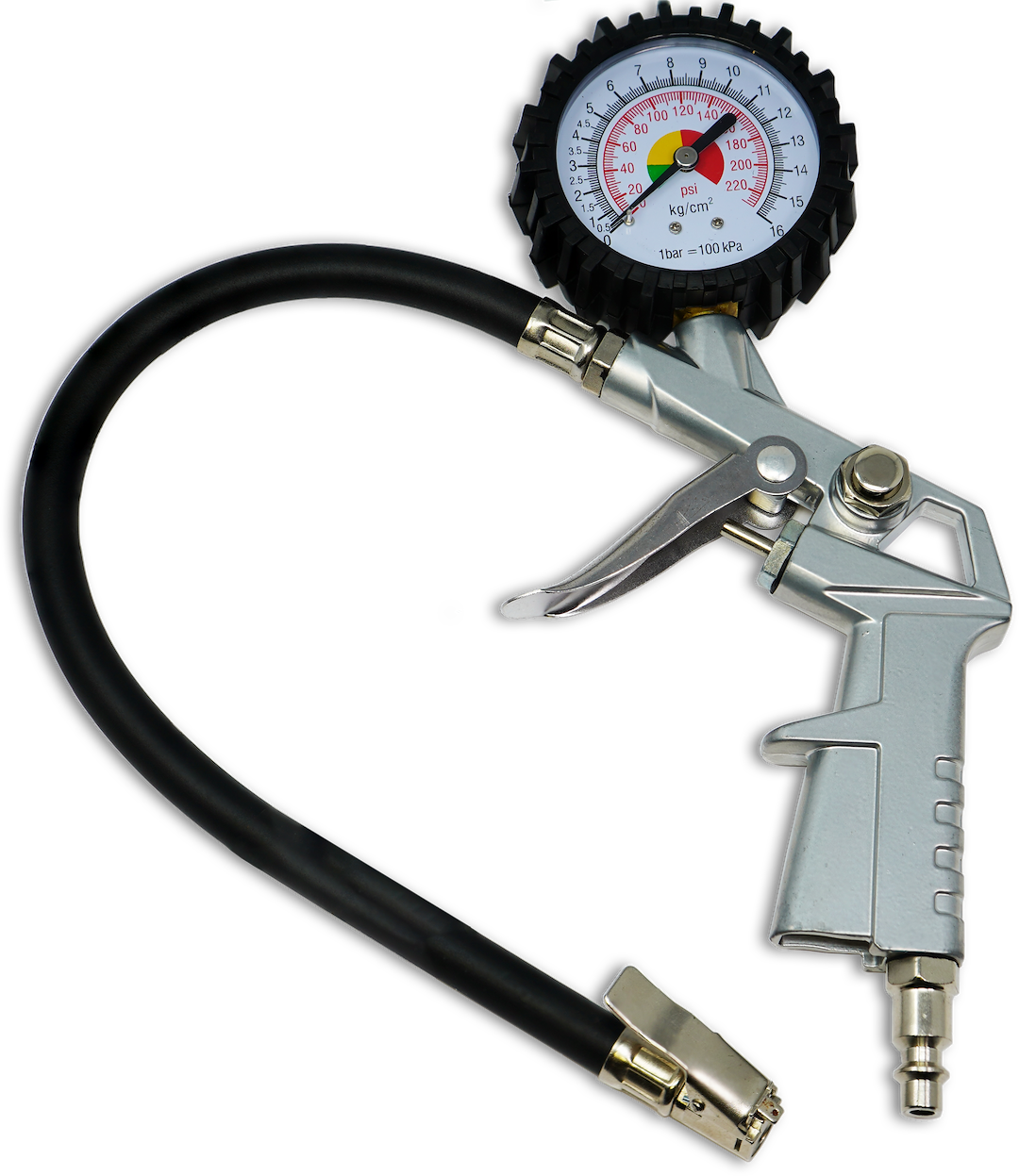 Valterra Tire Pressure Gauge, Tireminder ®, Inflator with Dial Gauge, Analog White Display, 10-220 Pounds Per Square Inch (PSI) – TM22295VP