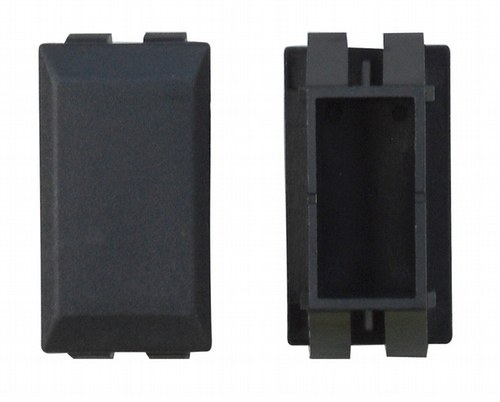 Valterra Switch Plate Cover, Diamond Group, No Openings, 0.67 Inch Width X 1.22 Inch Height, Black, Snap-On, 1 Per Card – DGUU15VP