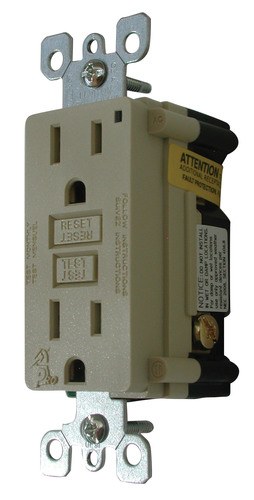 Valterra Receptacle, Diamond Group, Indoor/ Outdoor Use, 15 Amp or 20 Amp/ 120 Volt AC Power, Ground Fault Interrupter Type, Ivory – DG15VVP