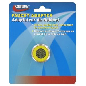 Valterra Faucet Hose Adapter, Used to Connect Garden Hose to Faucet, Fits Both Male and Female Faucet Threads, Plastic – W1527VP