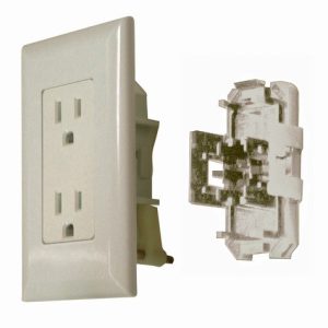 Valterra Receptacle, Decor ®, Indoor/ Outdoor Use, 15 Amp/ 120 Volt AC Power, Non Ground Fault Interrupter, Dual Receptacle, Ivory – DG15IVVP