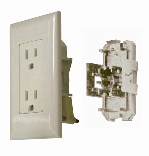 Valterra Receptacle, Decor ®, Indoor/ Outdoor Use, 15 Amp/ 120 Volt AC Power, Non Ground Fault Interrupter, Dual Receptacle, Ivory – DG15IVVP