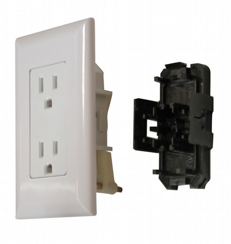 Valterra Receptacle, Decor ®, Indoor/ Outdoor Use, 15 Amp/ 120 Volt AC Power, Non Ground Fault Interrupter, Dual Receptacle, White – DG15TVP