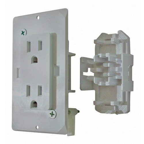 Valterra Receptacle, Diamond Group, 20 Amp/ 125 Volt AC Power, Non Ground Fault Interrupter, Dual Receptacle, White, Thermoplastic – DG20TVP