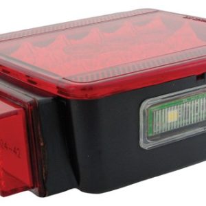 Valterra Trailer Light, Diamond Group, Stop/ Turn/ Tail Light, 15-LED, Square, Red, 4-1/2 Inch Width X 5-3/8 Inch Height, 2 Bare Wire – WP15-0077L