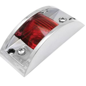 Valterra Clearance Light, Diamond Group, Incandescent, 4-3/4 Inch Length X 2 Inch Width X 1-3/8 Inch Height, Red Pmma Lens, Chrome Trim – WP-20128RF