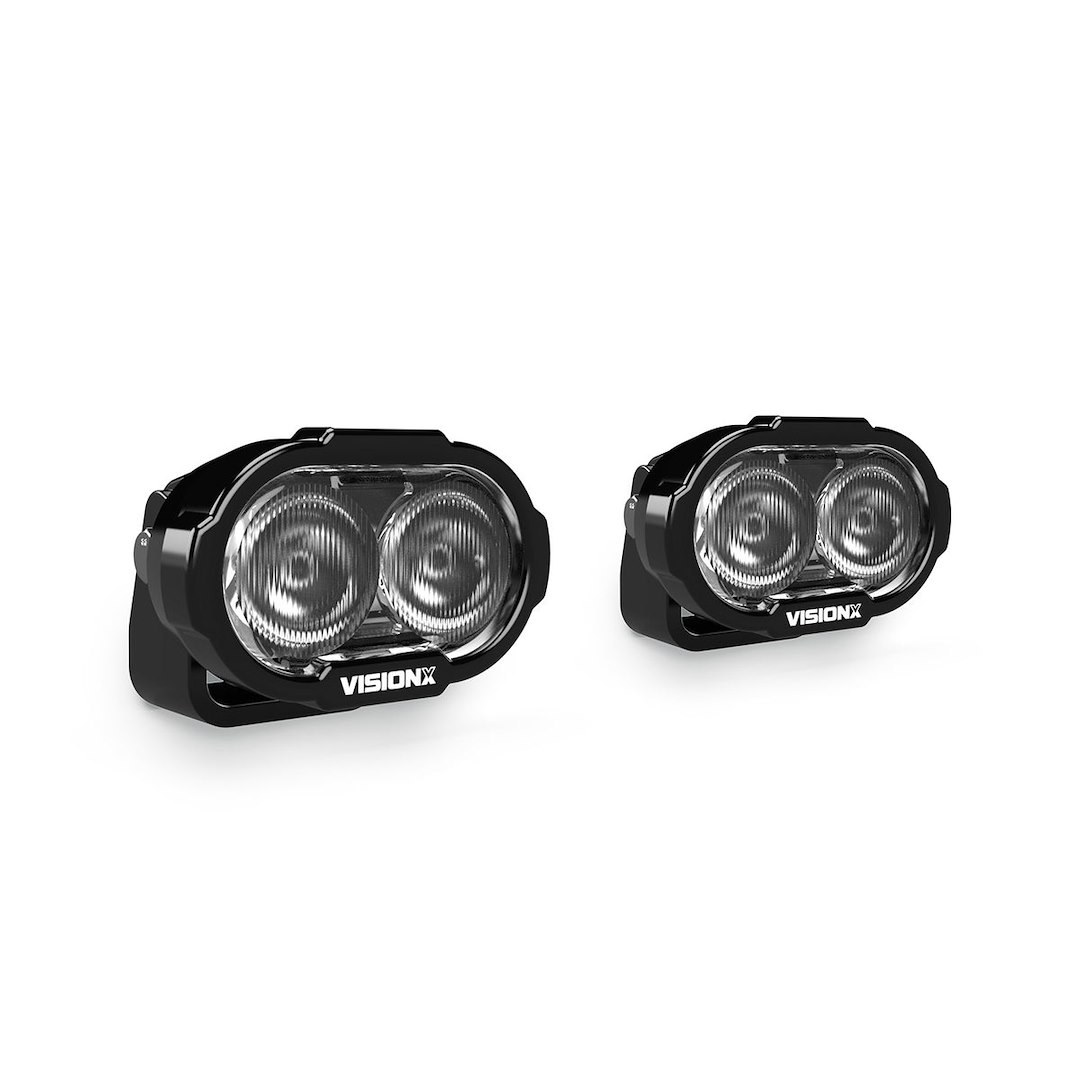 Vision X Driving/ Fog Light, Dura Pro, LED, Dual-Color DRL, 2 Cree XPL2 HD LED 8 Watt Bulb, Rectangular, 32 Watt at 2.7 Amp Draw – DURA2-DL2CBKIT